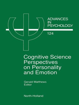 cover image of Cognitive Science Perspectives on Personality and Emotion